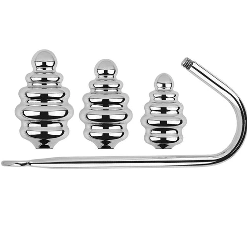 8826 GreatBenefit Ribbed Anal Screw-in Set Hook 1122